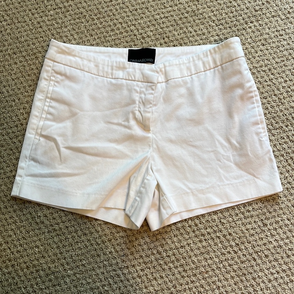 Cynthia Rowley Size 6 White Cotton Shorts